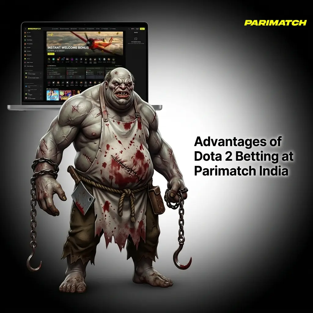 Parimatch India Dota 2 betting advantages including INR payments, welcome bonuses, live odds, and 24/7 support