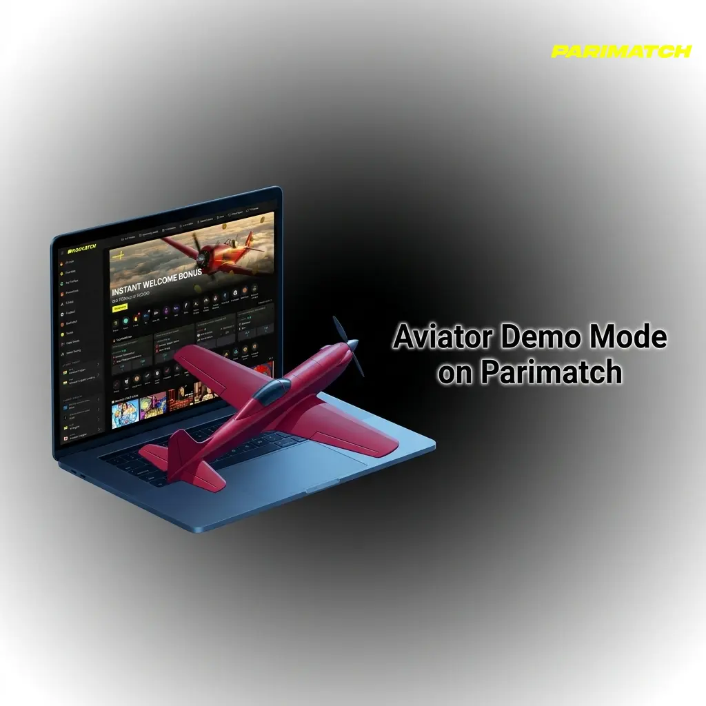 Aviator demo mode on Parimatch showing free-play interface with virtual credits and auto-bet features