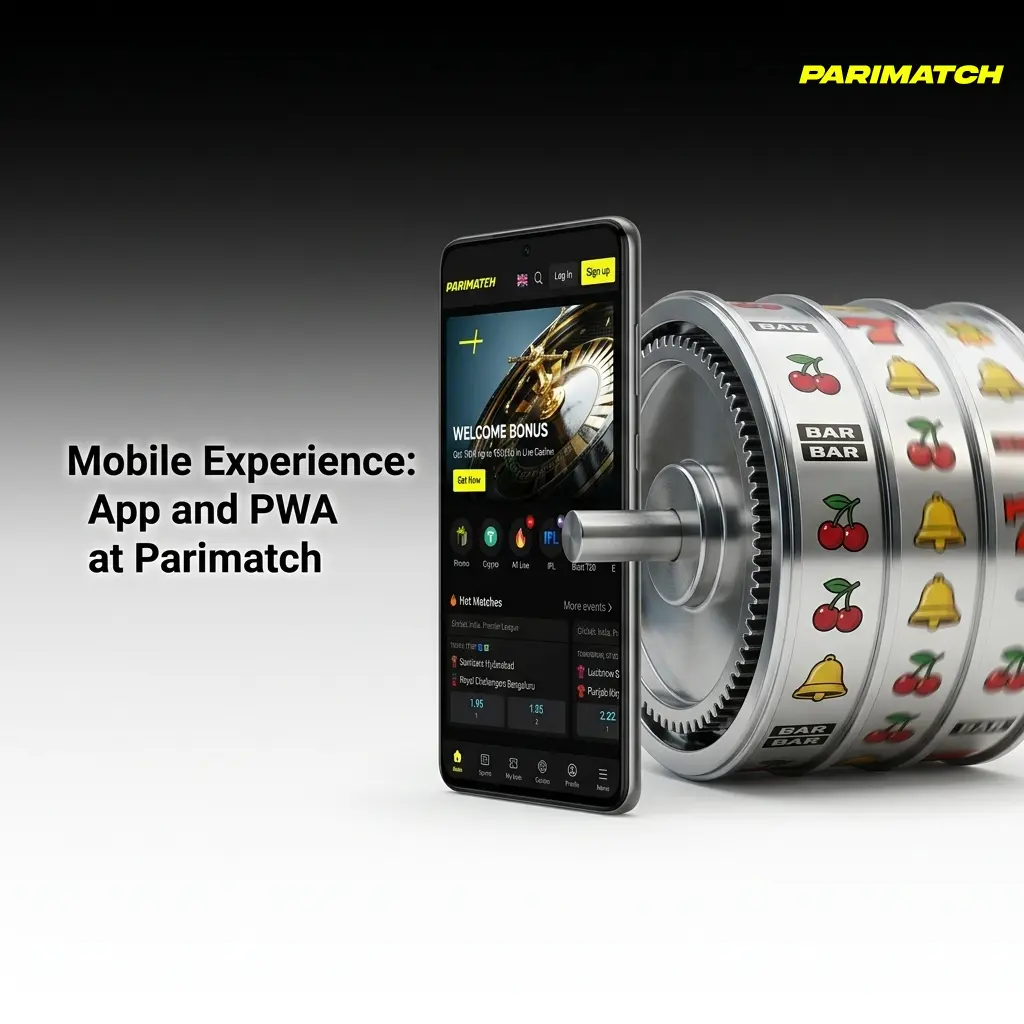Parimatch PWA app interface on mobile device showing fast load times and stable performance on 3G connections