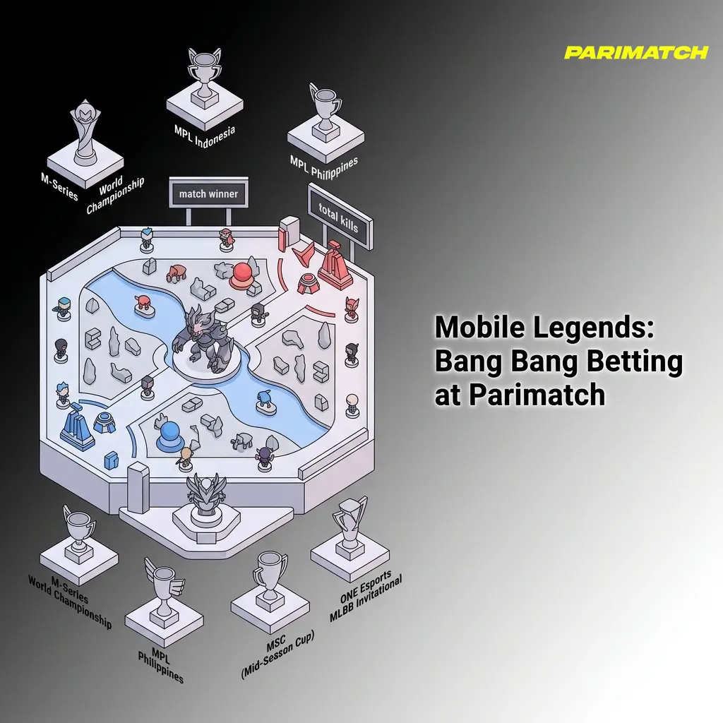 Mobile Legends Bang Bang esports betting on Parimatch with markets for MPL and M-Series World Championship tournaments