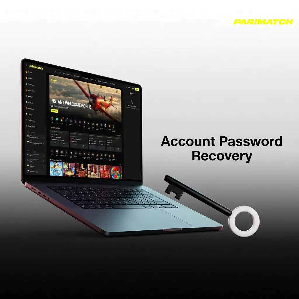 Step-by-step account password recovery process showing forgot password link, OTP reset, and new password creation guide
