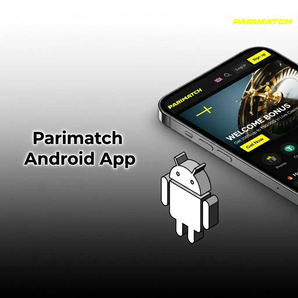 Parimatch Android app interface showing sports betting and casino games available for free download on mobile devices