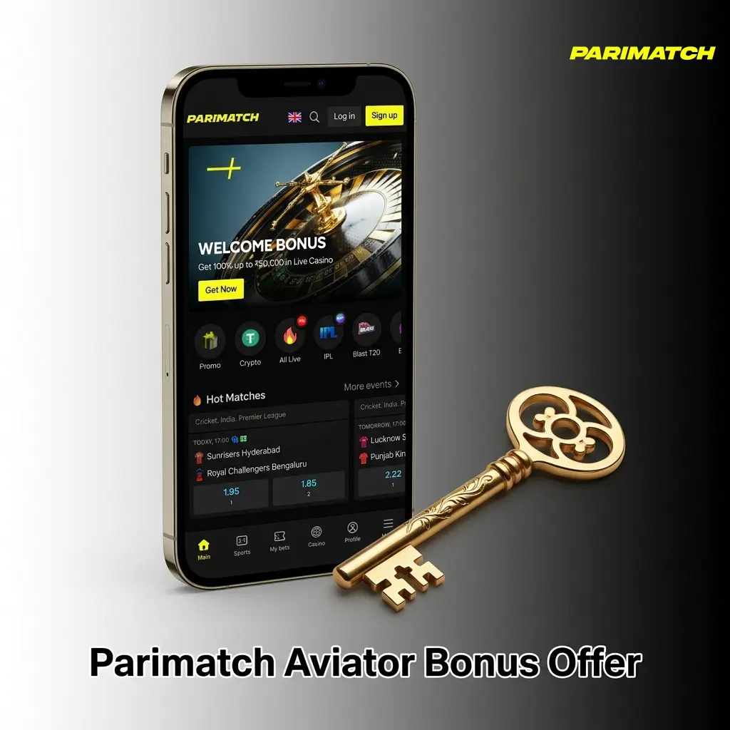 Parimatch Aviator bonus offer with 150% up to 1,05,000 INR Slots Welcome Bonus for new players in India