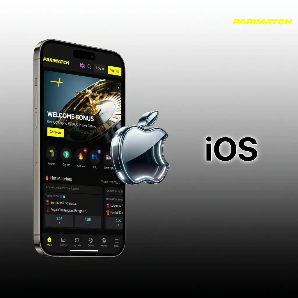 Parimatch iOS app download guide showing App Store installation steps for iPhone and iPad users