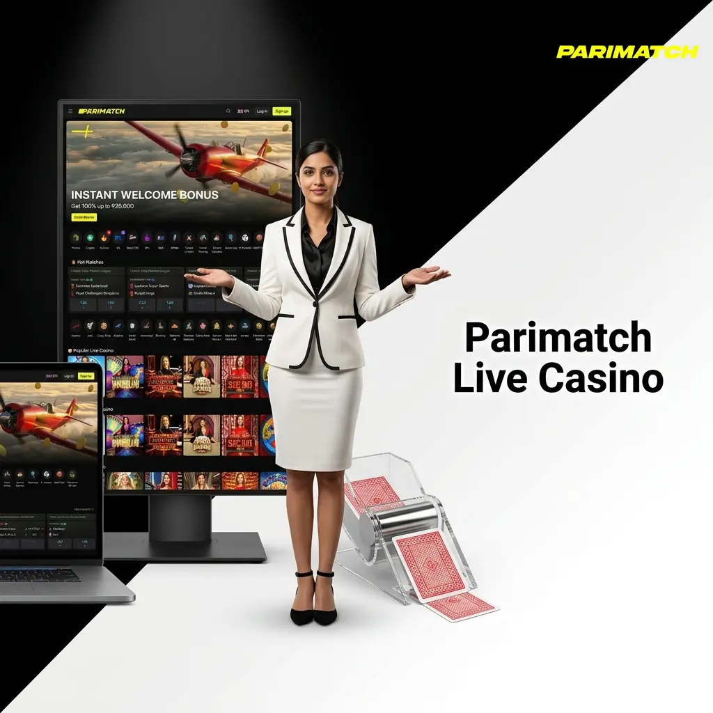 Parimatch live casino with professional dealers streaming HD roulette, blackjack, baccarat, Teen Patti and Andar Bahar tables