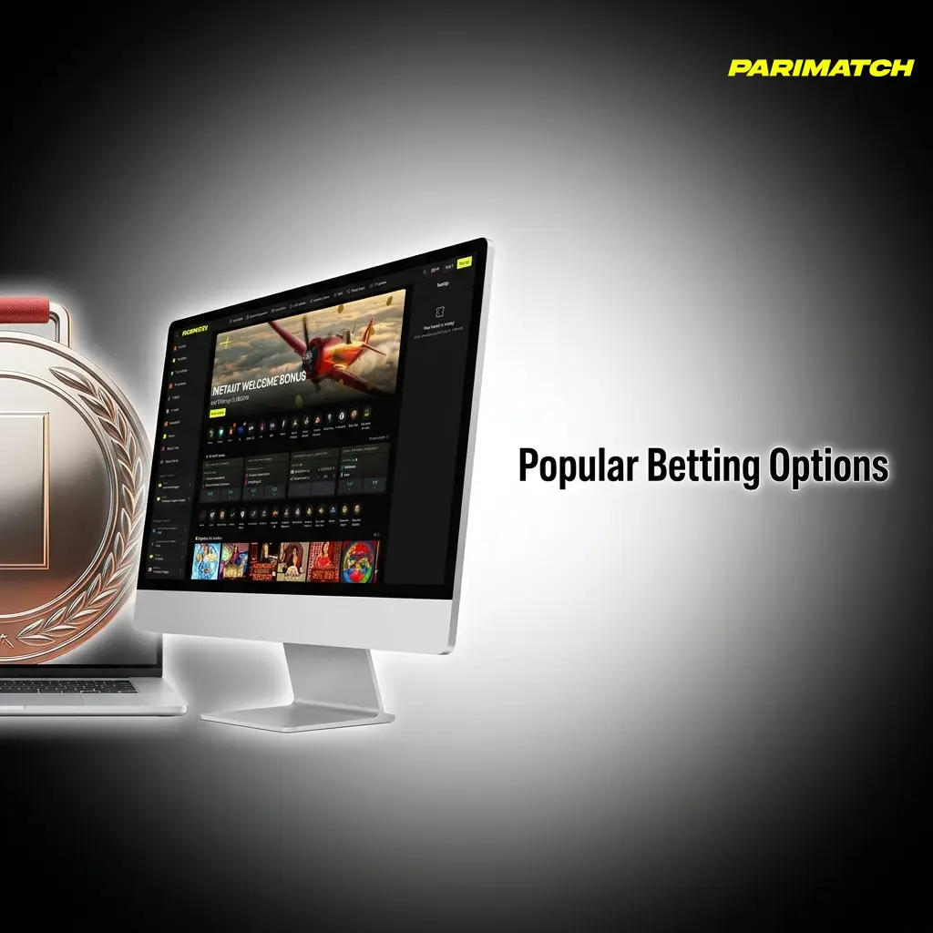 Parimatch popular betting options including pre-match, live, multi live, outright, and special bets for cricket and football