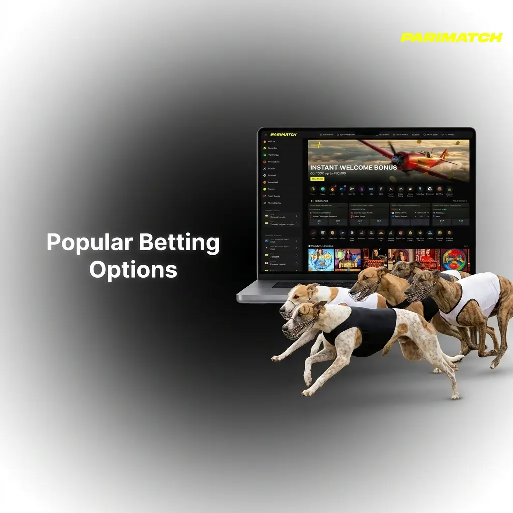Parimatch popular betting options including live betting, multi live, and prematch markets across cricket football and eSports