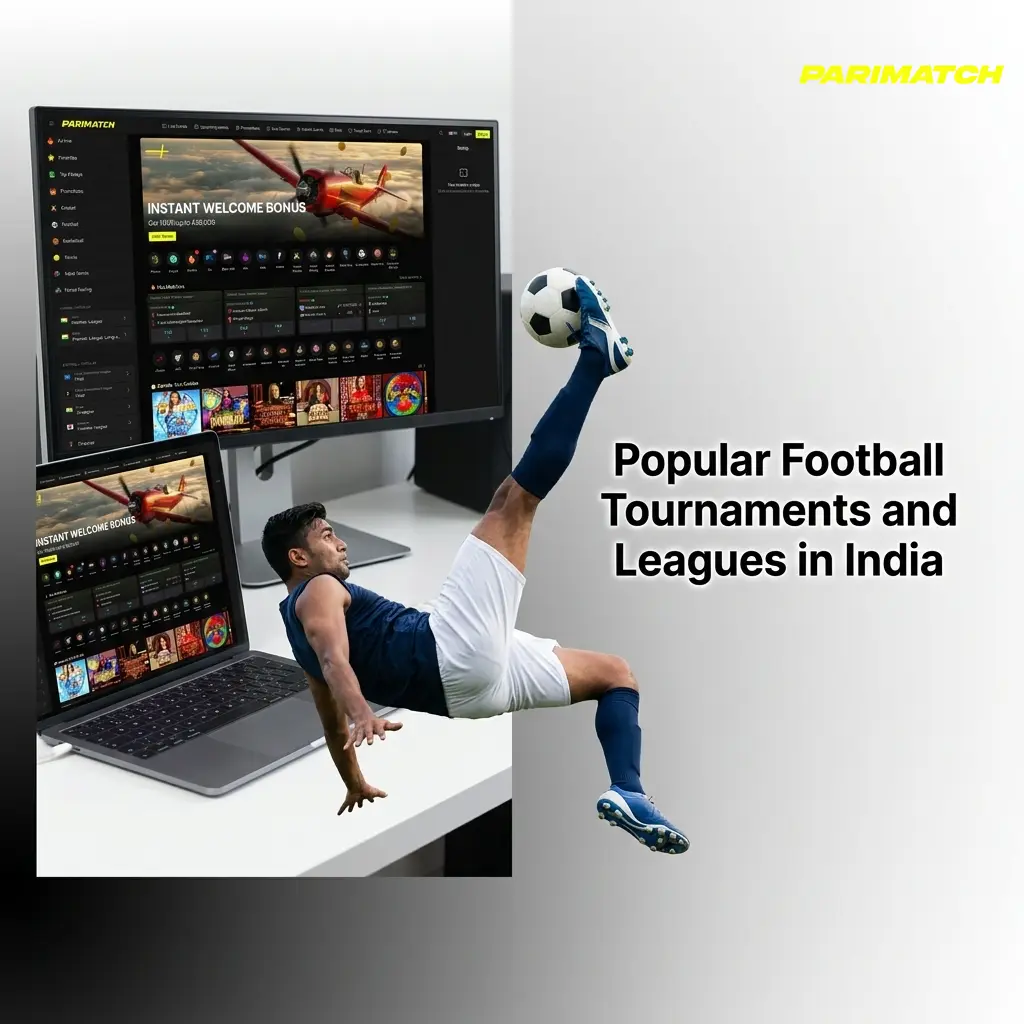 Popular football tournaments and leagues in India including FIFA World Cup, UEFA Champions League, EPL, ISL on Parimatch