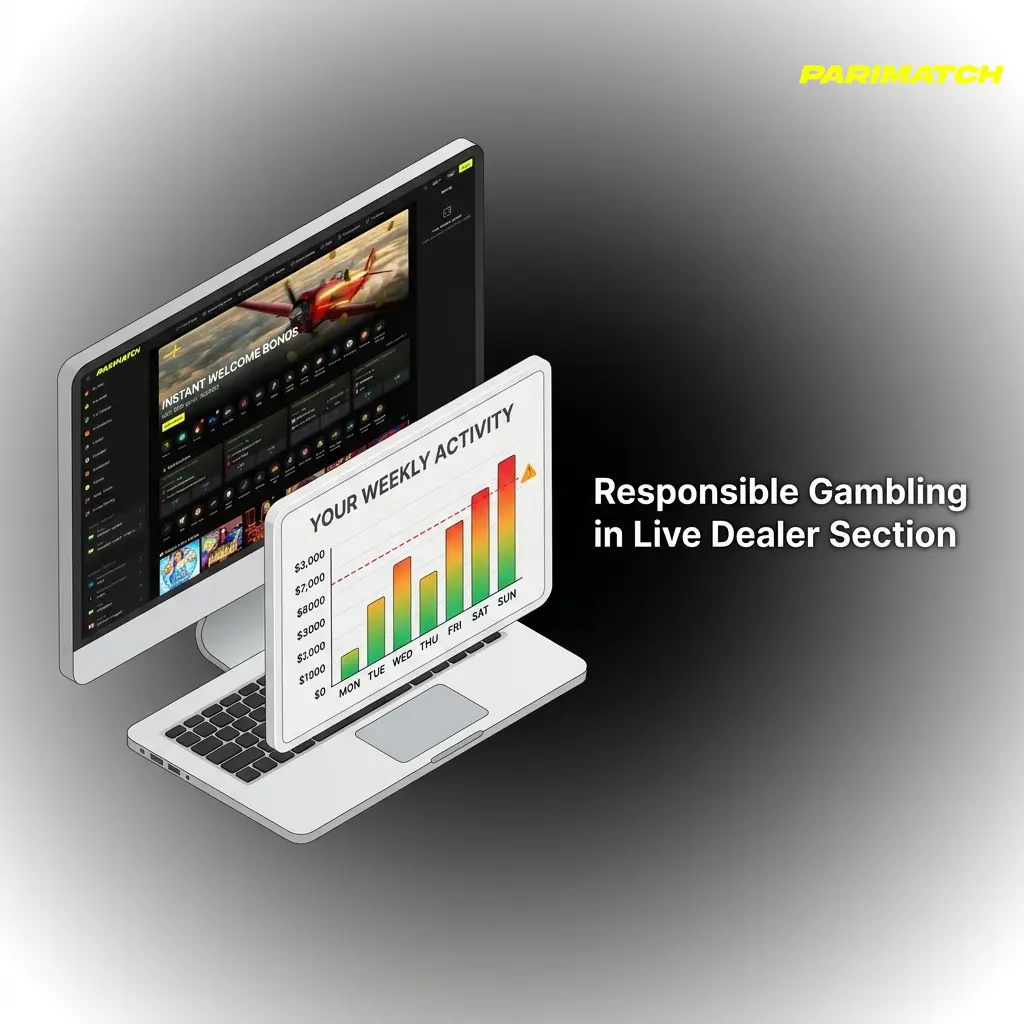 Parimatch responsible gambling tools for live dealer sessions including deposit limits, self-exclusion and support resources