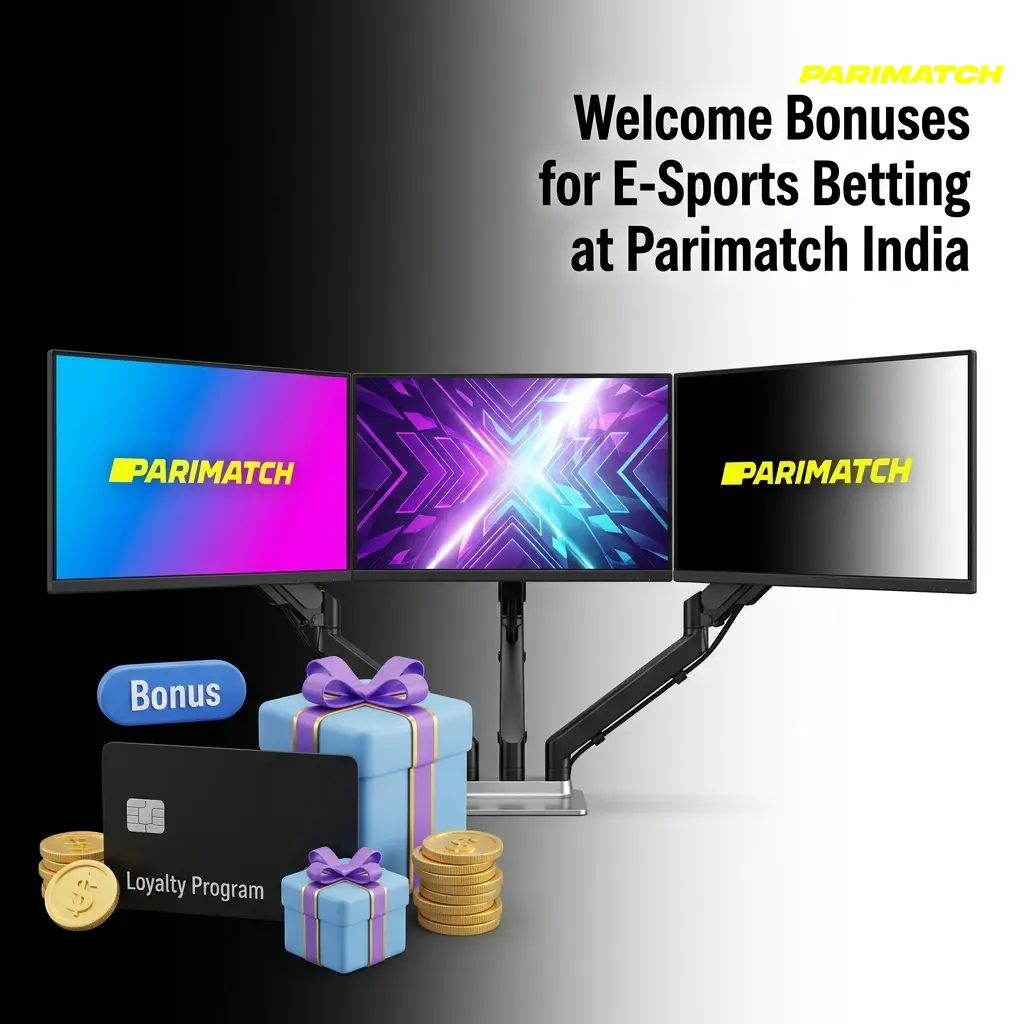 Parimatch India esports welcome bonus offer showing 150% up to 20,000 INR for CS2, Dota 2, Valorant and LoL betting