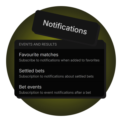 Receive real-time alerts with mobile push notifications benefits of Parimatch App.