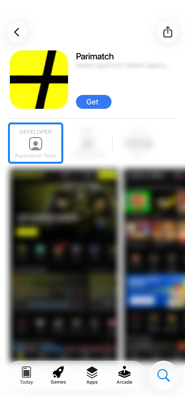 Visit the legal digital marketplace page to fetch Parimatch iOS App.