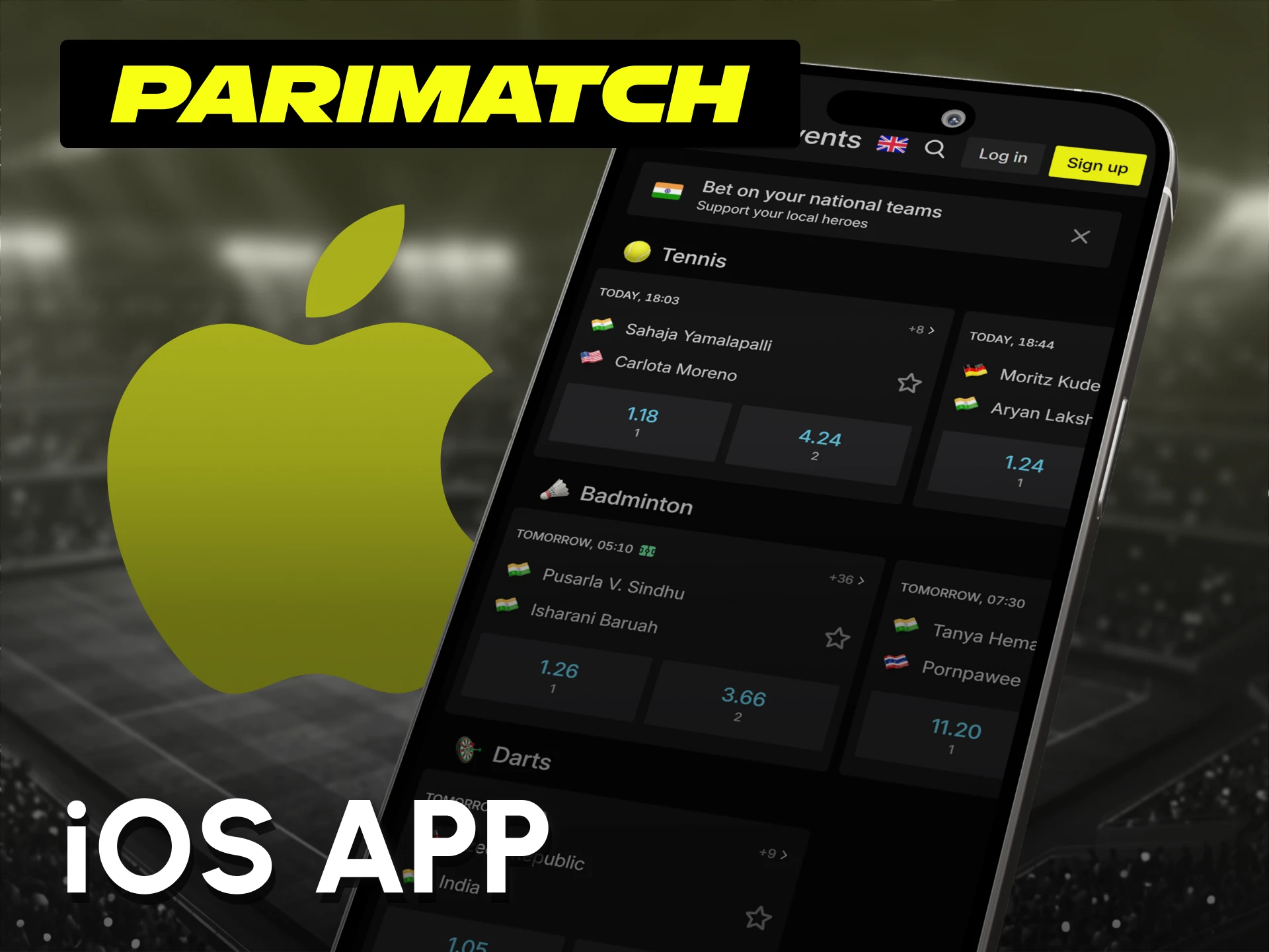 Get the official Apple device compatible version of Parimatch App.
