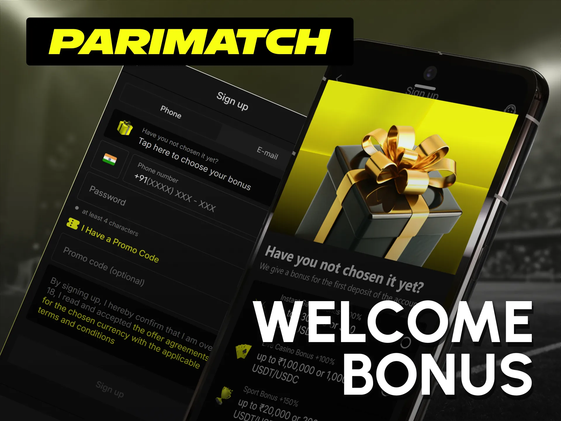 Claim a massive mobile starting bonus inside the Parimatch App.