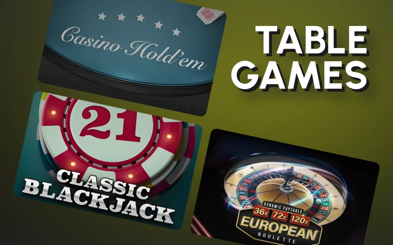 Try iconic classic roulette and card table games at Parimatch India casino.