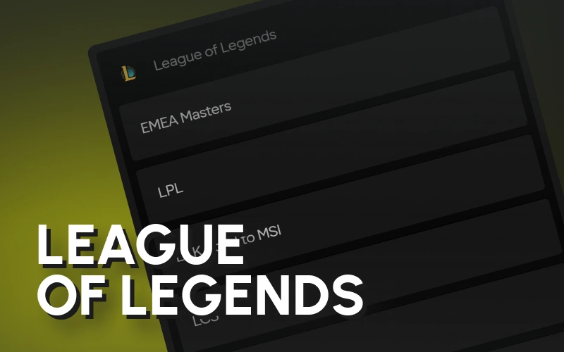 Forecast international grand finals winners inside League of Legends esports on Parimatch.