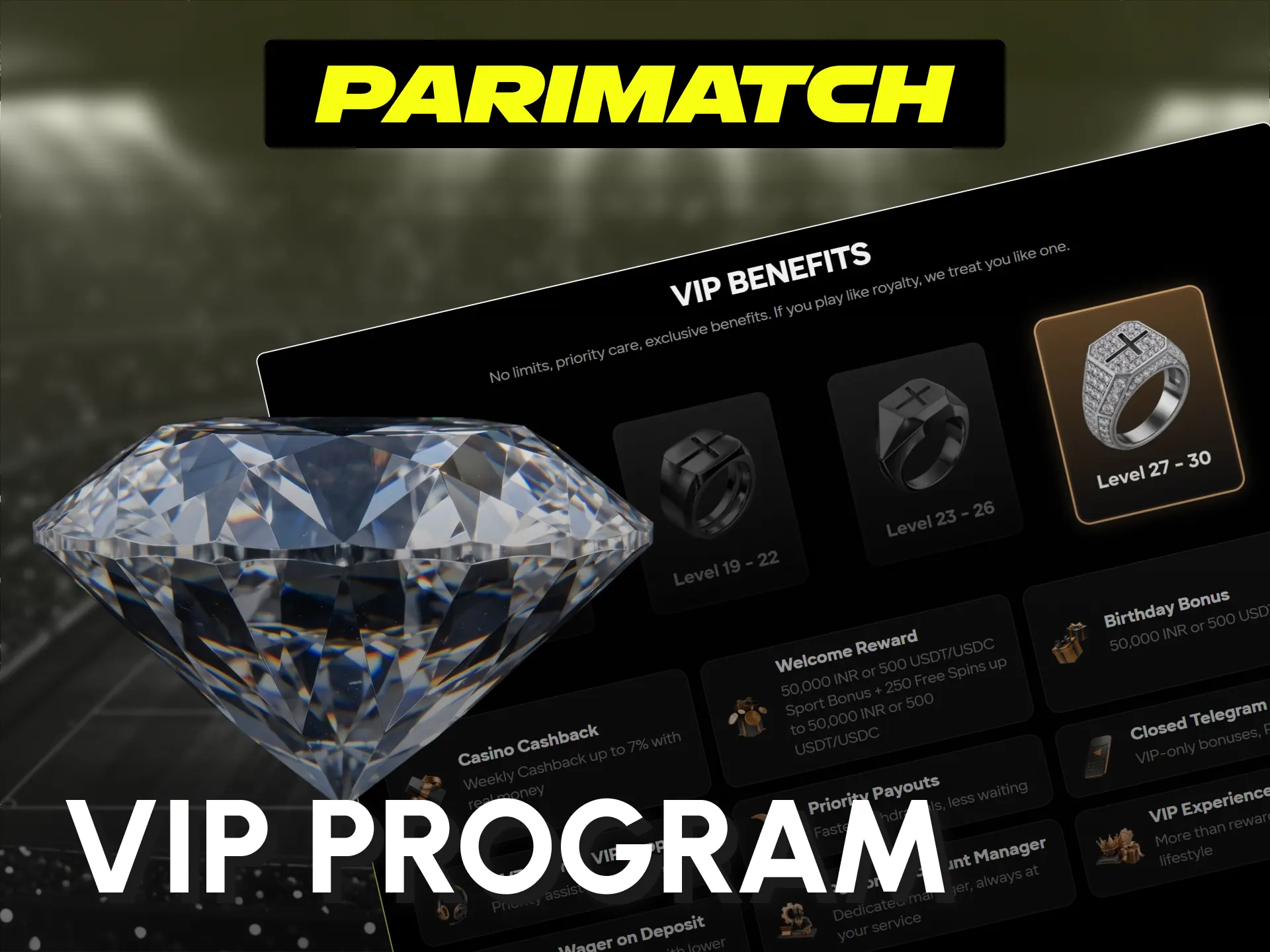 Join the premium loyalty club on the Parimatch India homepage.